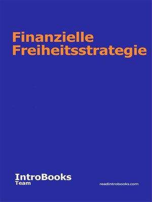 cover image of Finanzielle Freiheitsstrategie
